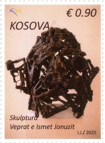 Kosovo Stamps 2025. Ismet Jonuzi - Sculptor. Art. Definitive stamp 0.90 MNH