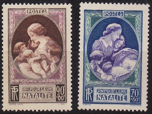 FRANKREICH FRANCE [1939] MiNr 0455-56 ( oG/no gum )