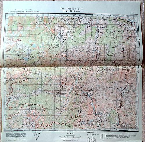 Military Secret Topographic Maps, Klenja, Albania, 1977. 1:50.000