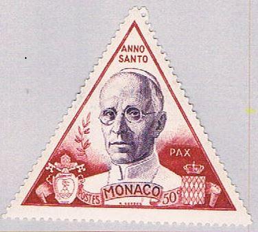 Monaco 263 MLH Pope Pius XII 2 1951 (BP50215)