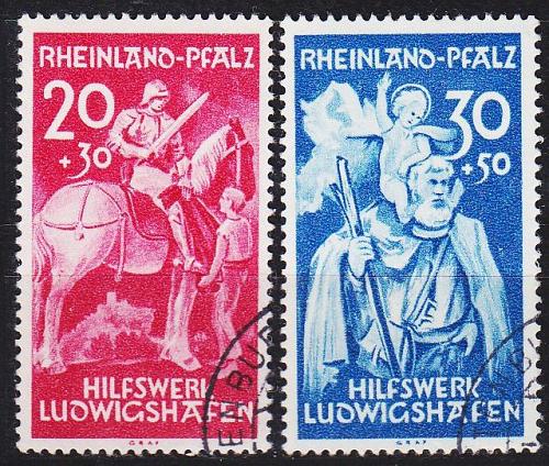 GERMANY Alliiert Franz. Zone [RheinlPfalz] MiNr 0030-31 II ( O/used ) [01]