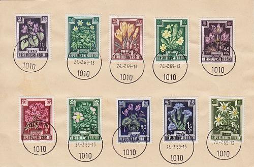 &Ouml;STERREICH AUSTRIA [1948] MiNr 0868-77 ( O/used ) [01] Blumen