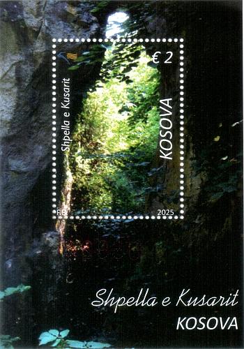 Kosovo Stamps 2025. Caves. Block MNH
