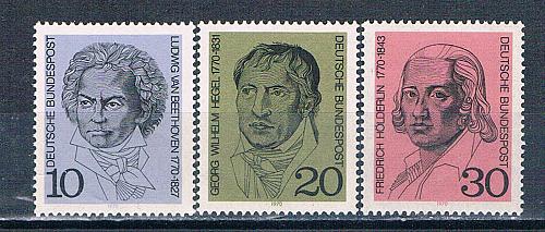 Germany 1014-16 Unused set Portraits 1970 CV 1.65 (G0727)
