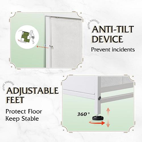 WLIVE 9-Drawer Dresser Fabric Storage Tower for Bedroom Hallway Closet Tall C...