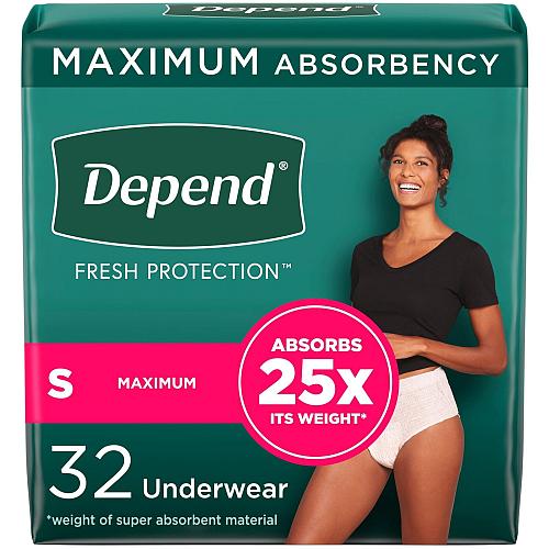 Depend Fresh Protection Adult Incontinence & Postpartum Bladder Leak Underwea...