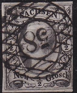 GERMANY Sachsen [1855] MiNr 0008 ( O/used ) [03]