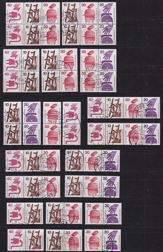 GERMANY BUND [Zdr] H-Blatt 25 ex ( O/used ) [01] alle 6er 4er 3er 2er