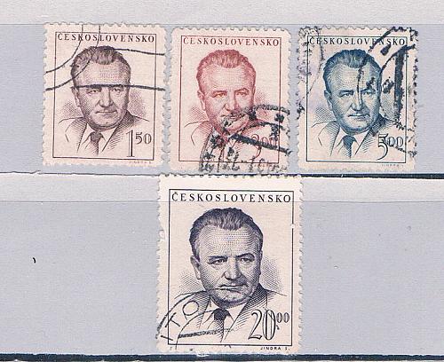 Czechoslovakia 363-66 Used set Klement Gottwald 1948 CV 1.00 (C0327)
