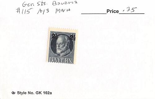 Germany Bavaria 115 Unused 1 (SC0_819)