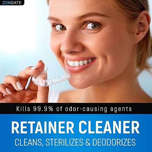 ZENGATE Retainer Cleaner Tablets - Quick 3-Minute Clean for Dentures Mouth Gu...