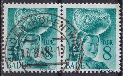 GERMANY Alliiert Franz. Zone [Baden] MiNr 0016 ( O/used ) [01] 2er