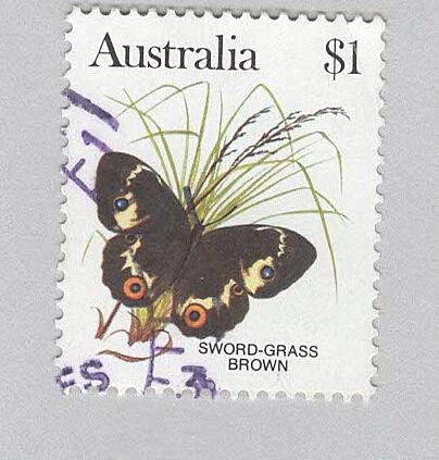 Australia 880 Swordgrass butterfly Used 1 (BP95221)