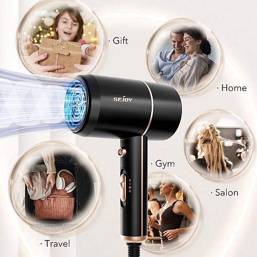 Sejoy Hair Dryer 1800W Professional Ionic Blow Dryer for Women Lightweight Po...