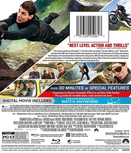 MissionImpossible - Dead Reckoning Part One Blu-ray