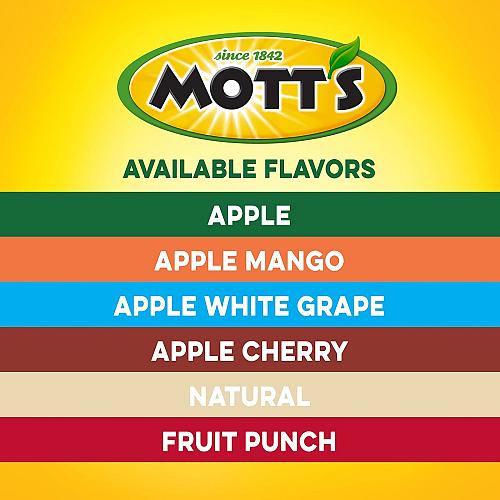 Mott's 100% Original Apple Juice 8 Fl Oz Bottles 24 Count 4 Packs Of 6 2 Serv...