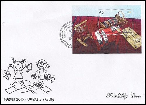 Kosovo Stamps 2015. Europa CEPT: Old Toys. FDC Block MNH