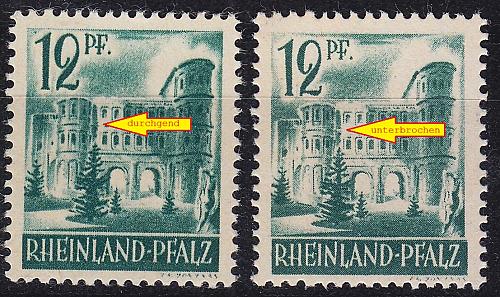 GERMANY Alliiert Franz. Zone [RheinlPfalz] MiNr 0004 vv I,II ( **/mnh )