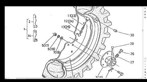 KUBOTA B5001 B6001 B7001 TRACTOR PARTS MANUAL w/ Diagrams for Service & Repair