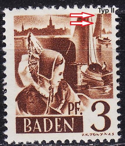 GERMANY Alliiert Franz. Zone [Baden] MiNr 0002 yv II ( */mh )