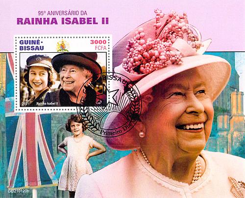 Guinea Bissau 2021 Sheet Queen Elizabeth II 95th anniversary (TS0129)