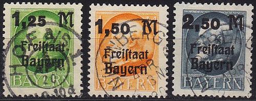 GERMANY Bayern Bavaria [1919] MiNr 0174-76 A ( O/used ) [04]