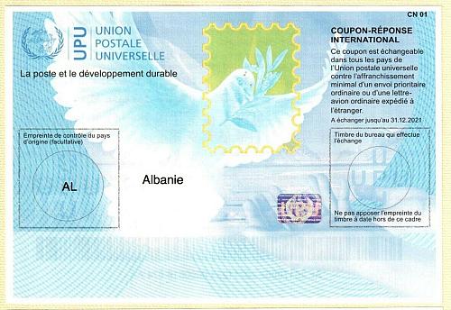Albania - International Reply Coupon IRC. From UPU. Canceled or not