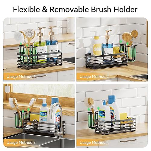 Yofidra Sponge Holder for Kitchen Sink Sink Caddy with Instant Drying Stone M...