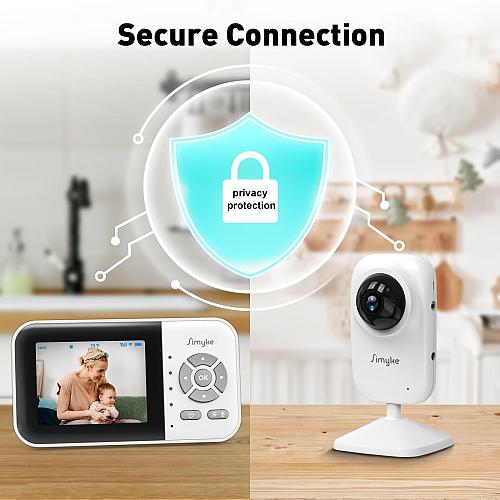 Upgrade Video Baby Monitor with 2 Cameras and Audio 2.8" Screen Night Vision ...