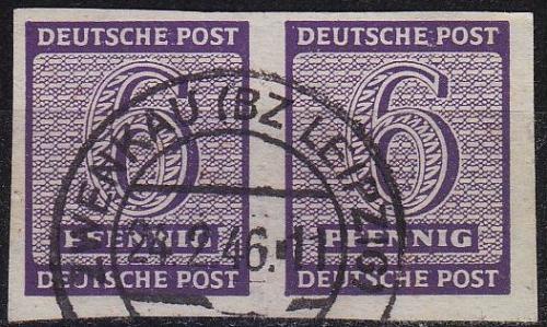 GERMANY Alliiert SBZ [West-Sachsen] MiNr 0117 Y ( O/used ) [04] 2er