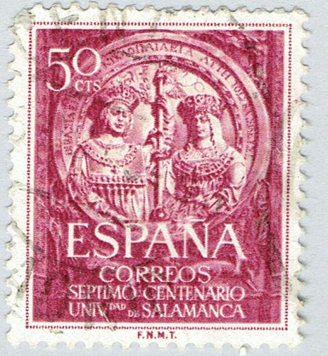 Spain King and Queen red 50 Used (BP92001)