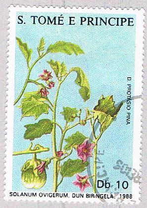 Saint Thomas and Prince Is 819d Used Solanum ovigerum CV 1.35 (BP20413)