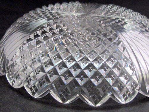 Antique Cut Glass dish from the American Brilliant period, ABP