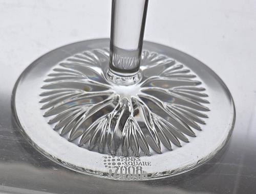 Signed Waterford CUT GLASS Times Square Toasting Flutes pair crystal