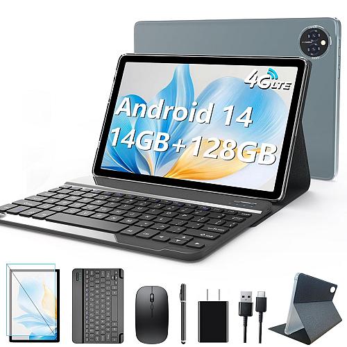 Android 14 Tablet 10 Inch 4G Cellular Tablet Octa-Core 128GB Storage + 148+6G...