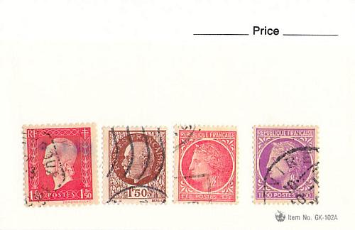 France 4 different of 4 total stamps included (SC0_229)