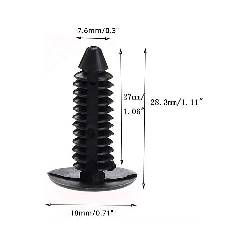 dophee 50Pcs Car Push Pin Retainer Clips Nylon Universal Auto Door Trim Panel...
