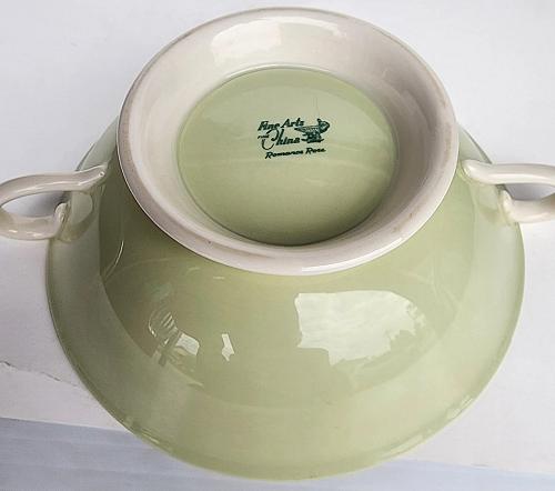4 Fine Arts china cream soups Romance Rose
