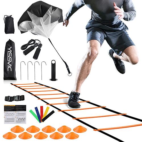 YISSVIC Agility Ladder 20 Feet 12 Adjustable Rungs Speed Training Equipment S...
