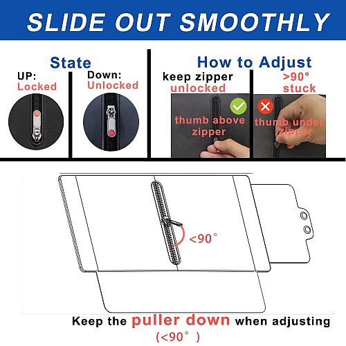 Veharvim Polarized Sun Visor for Car with Zipper Slider Upgraded UV400 Car Su...