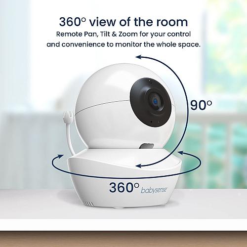 Babysense Baby Monitor with 2 Cameras and Audio 4.3" Non Wifi Baby Monitor Du...