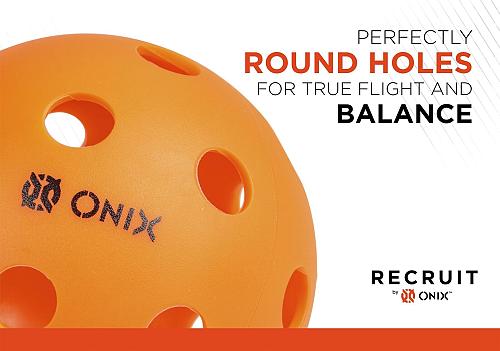 Onix Recruit Indoor Ready to Play Superior Welding Design Pickleball Ball