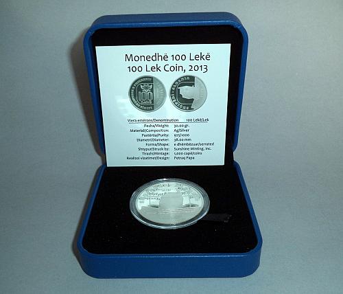 Albania Coin 100 Leke, 2013. &ldquo;135th Anniv. of the League of Prizren". UNC Silver