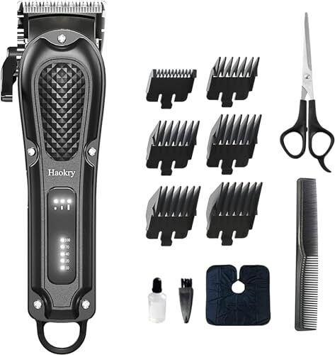 Haokry Hair Clippers for Men Professional - Cordless&Corded Barber Clippers f...