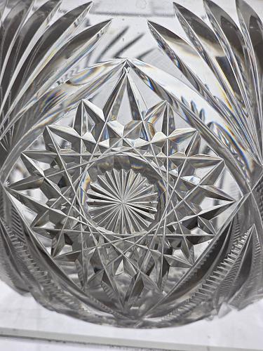 Straus ABP cut glass pitcher American brilliant blown blank