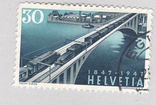 Switzerland 311 Electric Train on Bridge Used 1 (BP98313)