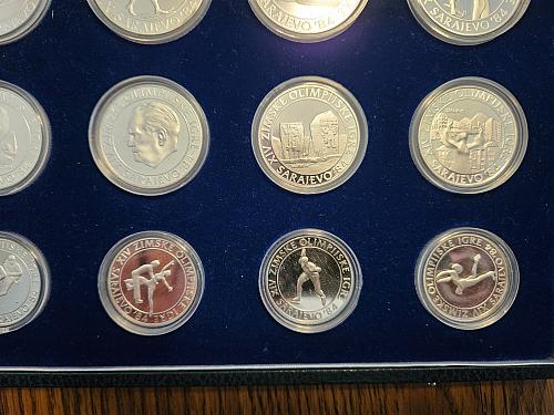 1984 Yugoslavia Sarajevo Winter Games Silver Proof 15 Coin Set