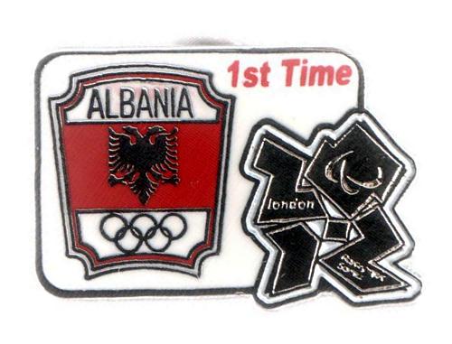 1st Time Paralympic Olympic Games. Committee of Albania NOC London 2012 Pin.