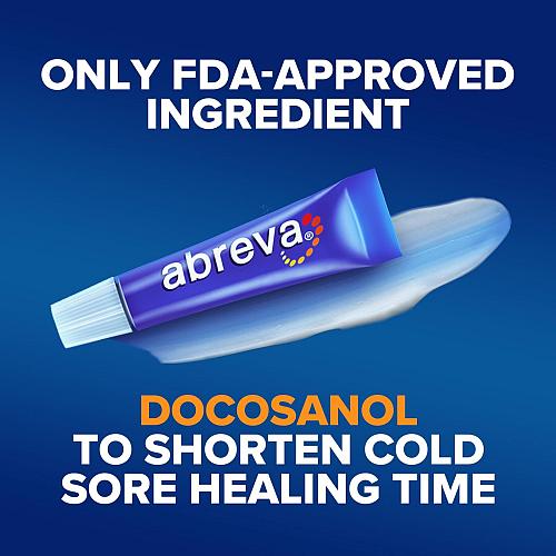 Abreva 10 Percent Docosanol Cold Sore Treatment Treats Your Fever Blister in ...
