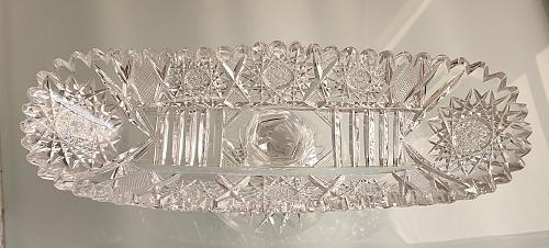 ABP Cut Glass Pedestal celery hobstar